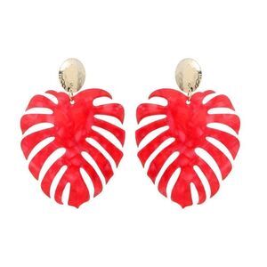 Amrita Singh Palm Leaf Large Resin Earrings